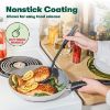 Picture of Cookware Set, 12 Piece Pots and Pans with Utensils, Nonstick Scratch Resistant Cooking Surface Compatible with All Stoves, Nylon and Aluminum, Cream