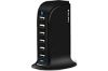 Picture of Desktop Charging Station - 40W 6-Port USB Hub Wall Charger for iPhone iPad Tablets Smartphones with Smart Flow (Black)