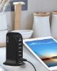 Picture of Desktop Charging Station - 40W 6-Port USB Hub Wall Charger for iPhone iPad Tablets Smartphones with Smart Flow (Black)