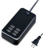 Picture of Multiport USB Charger, 6 Port USB Charging Station for Multiple Devices, Phone, Tablet, Power Strip with ON/Off Switch (Black