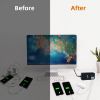 Picture of Multiport USB Charger, 6 Port USB Charging Station for Multiple Devices, Phone, Tablet, Power Strip with ON/Off Switch (Black