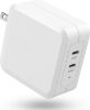 Picture of 100W USB C Charger Multiport, USB C Dual Charger 2 Ports Fast Charging Block Type C with Foldable Plug, GaN USB C Power A