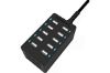 Picture of 60 Watt (12 Amp) 10 Port [UL Certified] Family Sized Desktop USB Rapid Charger. Smart USB Ports with Auto Detect Tech