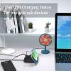 Picture of USB Charging Station, 4 USB Desktop Charging Station for Multiple Devices Compatible with Smart Phones, Speaker, Power Bank a