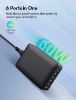 Picture of USB Charger 60W USB Charging Hub 12A 6-Port Desktop USB Charging Station with Multiple Port Compatible with iPhone 14 Pro Max