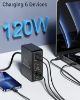 Picture of USB C Charging Station, 120W Multiport USB Charging Station, Multi USB Charger Station, Charging Station for Multiple