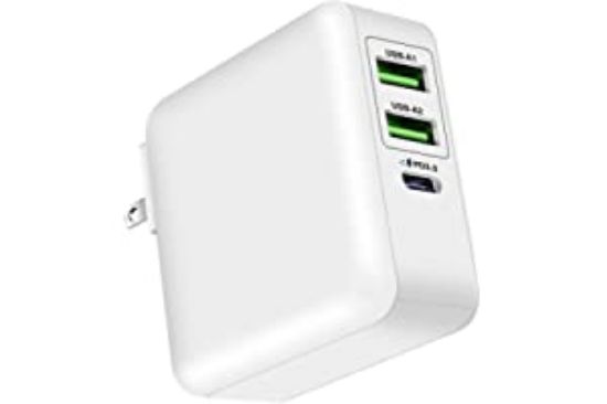 Picture of USB C Charger, 40W 3 Port USB C Charging Station, PD Fast Charger Multiport USB C Charger Block Power Adapter for iPhone 14 1