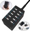 Picture of 60 Watt (12 Amp) 10 Port [UL Certified] Family Sized Desktop USB Rapid Charger. Smart USB Ports with Auto Detect Tech