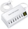 Picture of USB Charging Station, 7-Port Multi USB C Charger with LED Display, 5V/8A Portable Desktop USB Charging Hub for Multi
