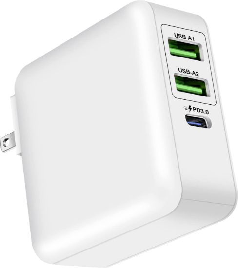 Picture of USB C Charger, 40W 3 Port USB C Charging Station, PD Fast Charger Multiport USB C Charger Block Power Adapter for iPhone 14 1