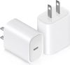 Picture of for iPhone Charger USB-C Power Adapter : 20W 2 Packs USB C Wall Charger, Fast Charging Type C Chargers Block Compatible with