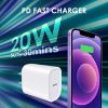 Picture of Power Adapter for iPhone Charger USB-C Power Adapter : 20W 2 Packs USB C Wall Charger, Fast Charging Type C Chargers Block Compatible with