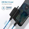 Picture of Type C Charger, 2 Pack 25W PD USB C Wall Charger Super Fast Charging Block &amp; 6ft Android Phone Charger Cable